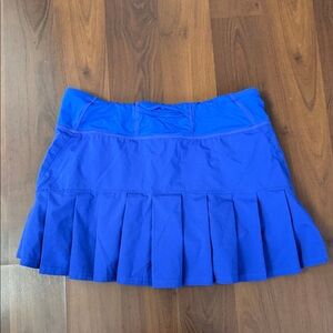 Lululemon Athletica Royal Blue Pleated Mini Skirt